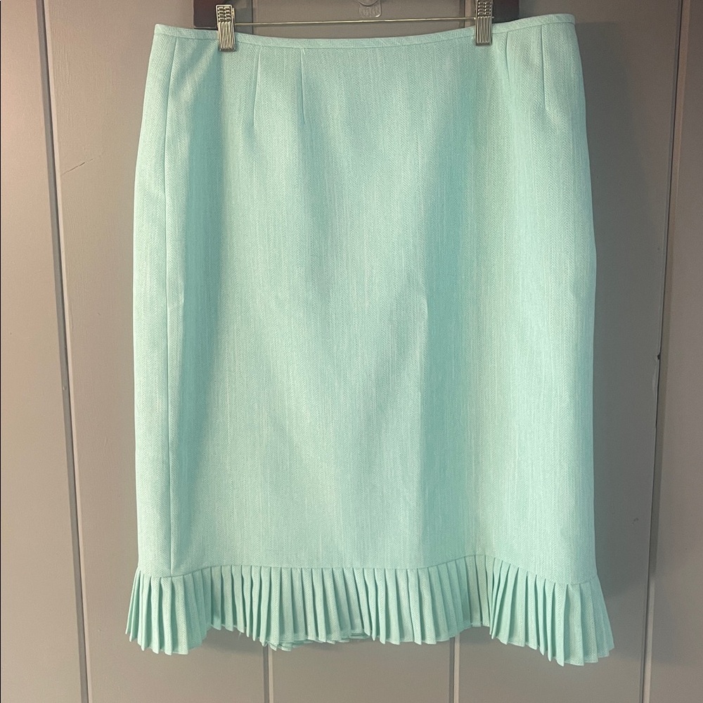Evan Picone Skirt Business Office Green Textured Women’s size 18